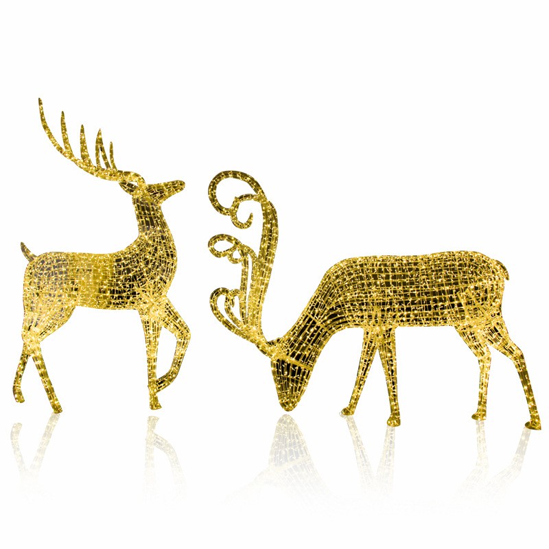 Customized IP65 Outdoor 3D Santa Sleigh and Reindeer LED Light MOT2000