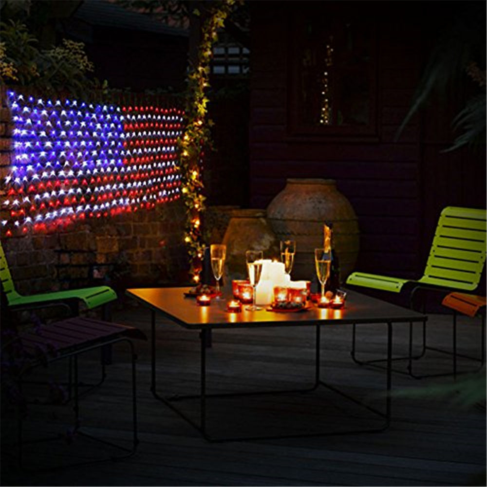 American National Flag LED String Lights IP65 Fairy Light Curtain CUR200