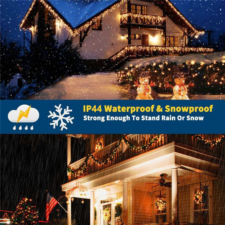 Indoor/Outdoor Christmas Fairy Light Curtain LED String ICicle Decor for Holidays Indoor/Outdoor String Lights for Festive