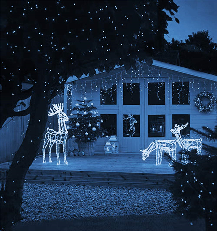 Indoor/Outdoor Christmas Fairy Light Curtain LED String ICicle Decor for Holidays Indoor/Outdoor String Lights for Festive
