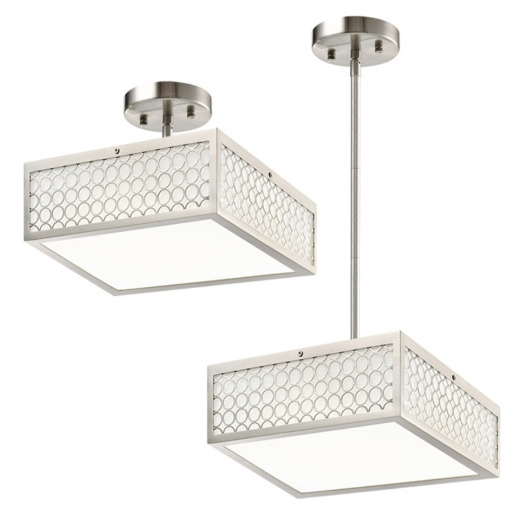 Kitchen Dining Room Bedroom Bar Modern Hanging Brushed Nickel Pendant Light PEN1510