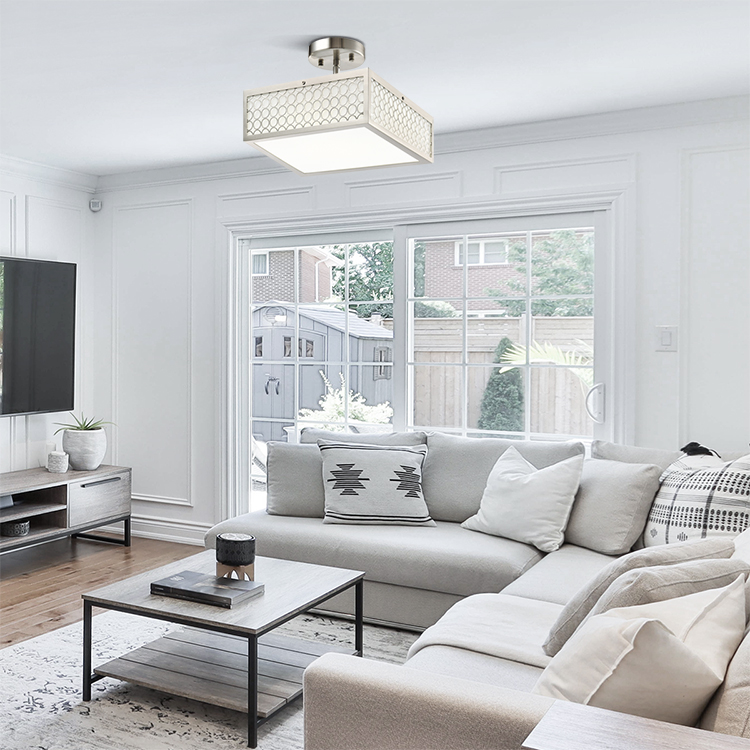 Modern Hanging Pendant Light Brushed Nickel Pendant Light for Kitchen Dining Room Bedroom Bar