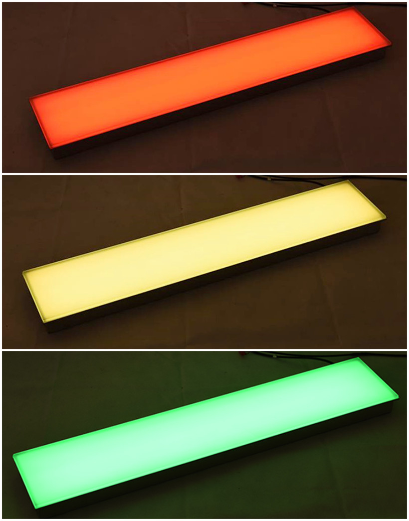Color Changing Slim Outdoor Wall Floor Pave Rectangular Ground Led Brick Light Weight Recessed Linear Light for Road