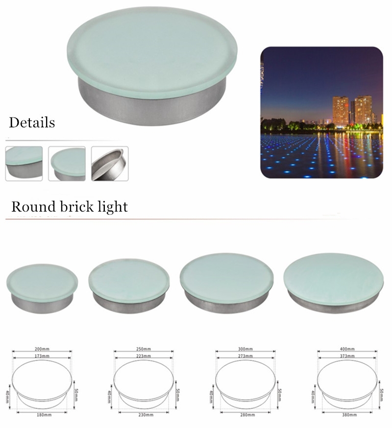 Color Changing Slim Outdoor Wall Floor Pave Rectangular Ground Led Brick Light Weight Recessed Linear Light for Road