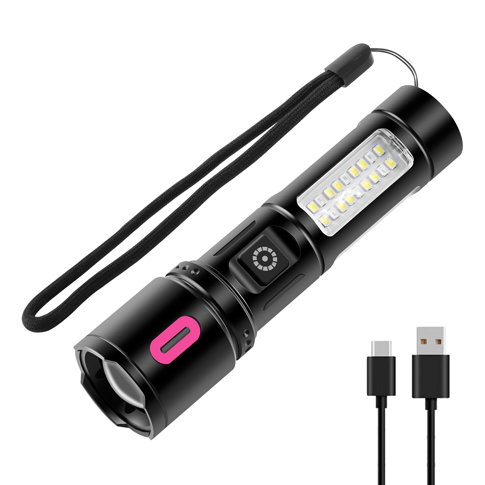 USB Charging LED Aluminium Flashlight FSH400