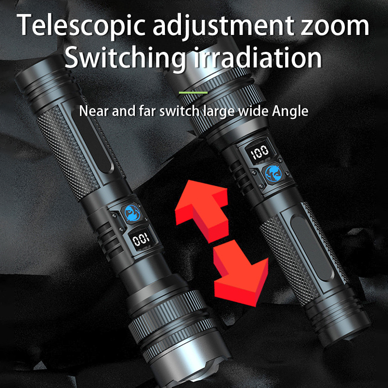 Long Distance 1000 Meter Flash Type C Rechargeable LED Tactical Flashlight FSH300picture4