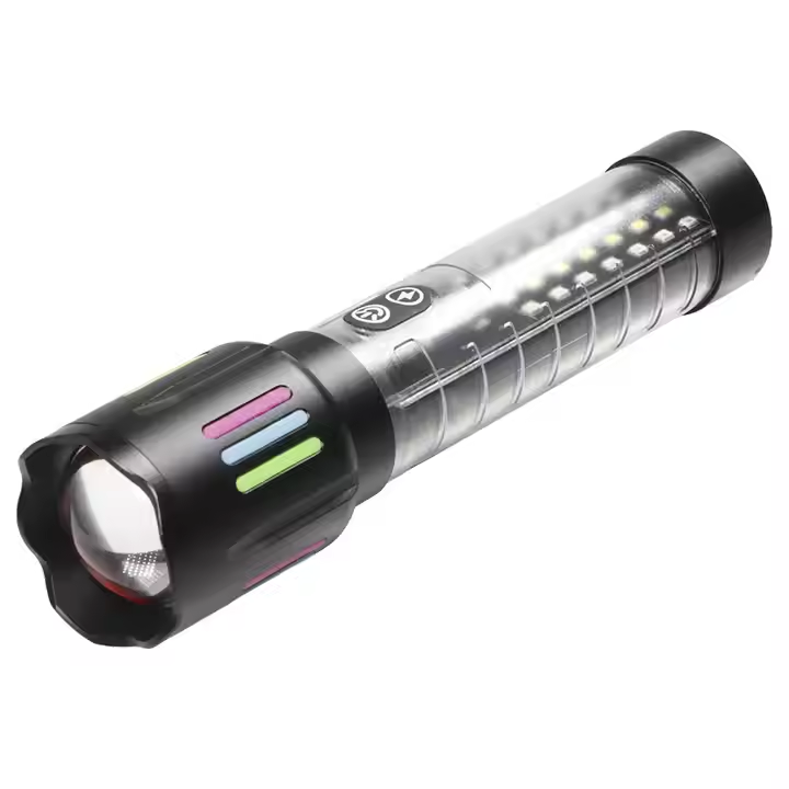 Portable Rechargeable Aluminium Black LED Flashlight FSH290picture6