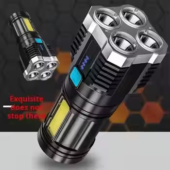 Outdoor Super Bright COB 4 LED Rechargeable Flashlight Torch Light FSH270picture4