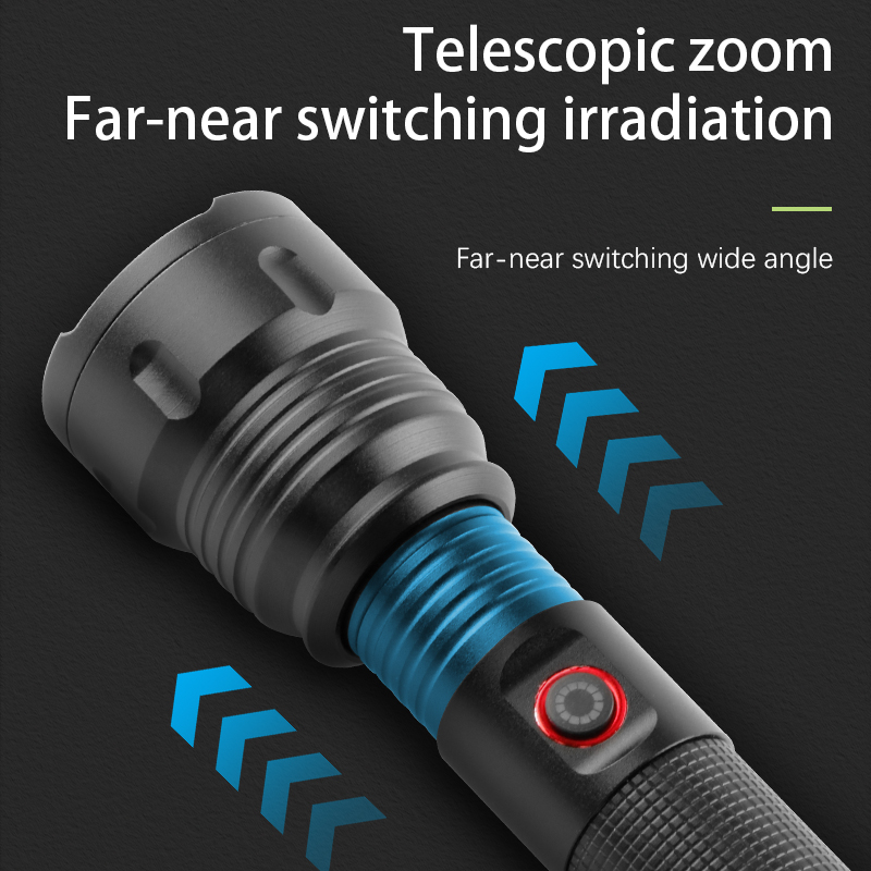 Power Display Rechargeable Zoomable Waterproof Outdoor Tactical Torch Flash Light FSH250picture2