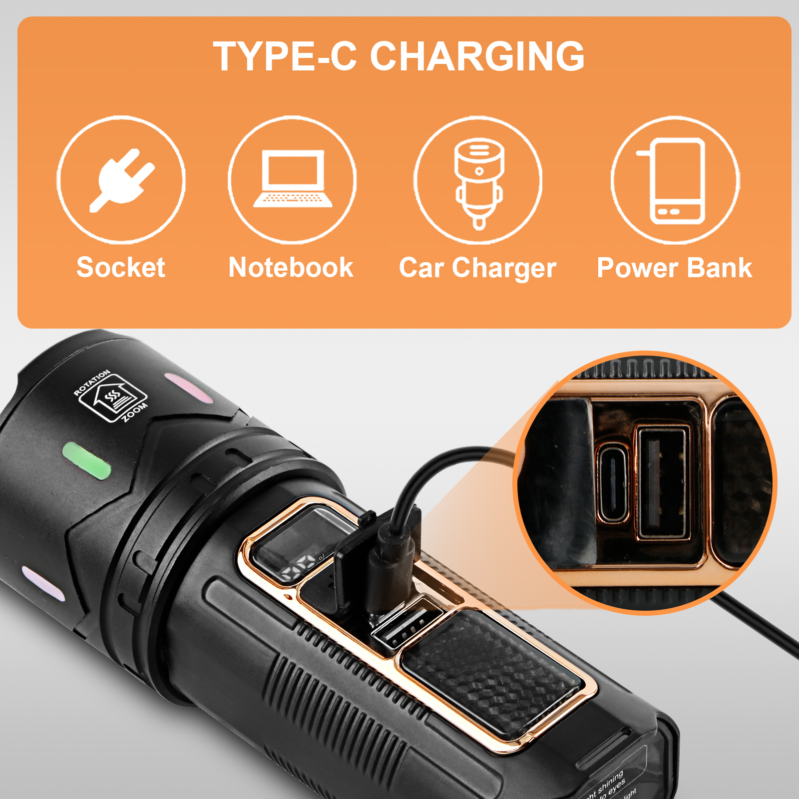 Super Bright LED Mini USB Rechargeable Camping Torches FSH230picture5