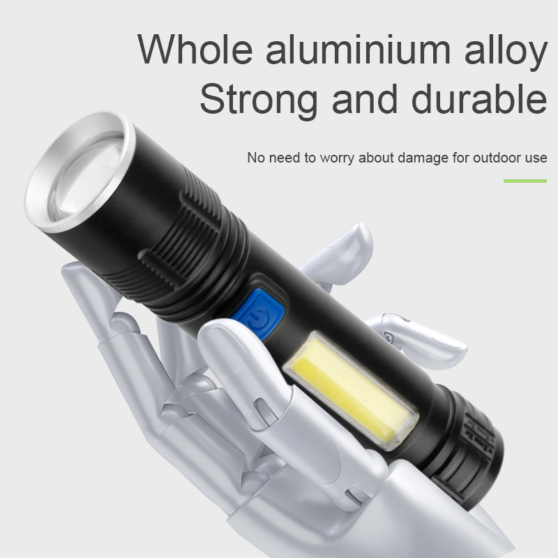Zoomable LED Outdoor Waterproof USB Rechargeable Flashlight FSH190picture3