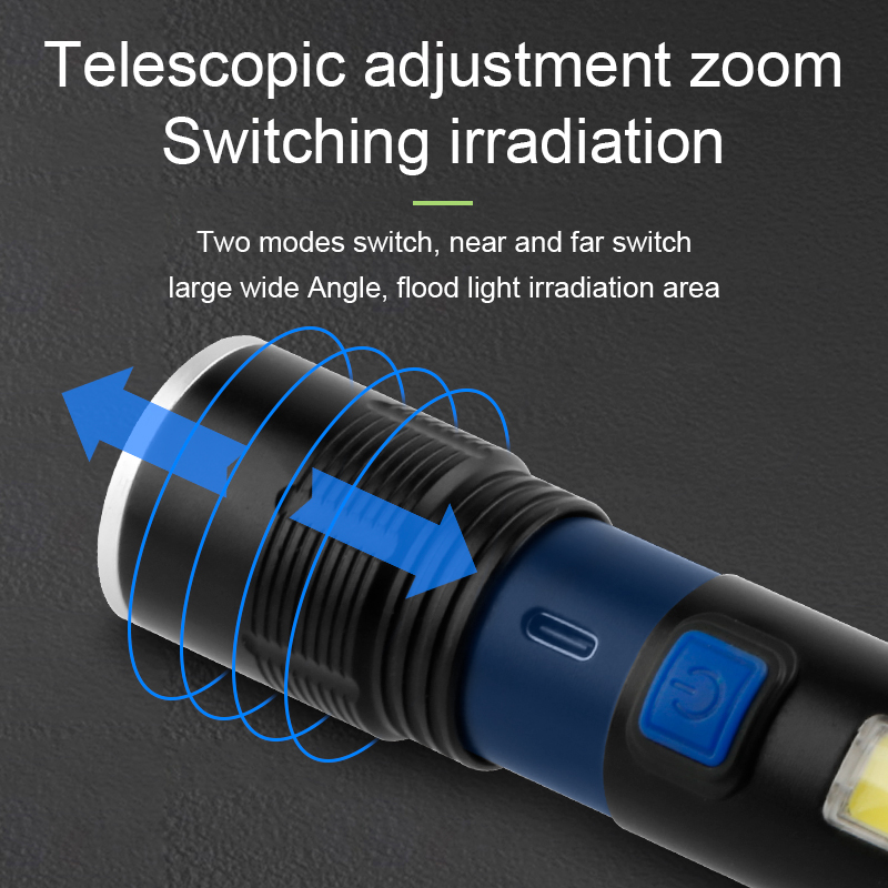 Zoomable LED Outdoor Waterproof USB Rechargeable Flashlight FSH190picture4