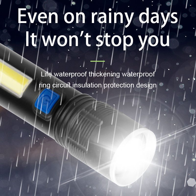 Zoomable LED Outdoor Waterproof USB Rechargeable Flashlight FSH190picture6