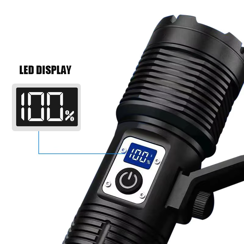 Zoom 50W LED+COB Search Light Power Display Type-C Charging Flashlight FSH200picture5