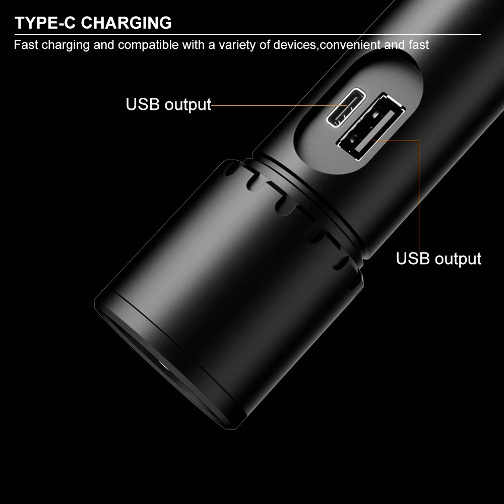 Mini Portable Zoomable Waterproof Aluminum Rechargeable LED Flashlight FSH170picture4