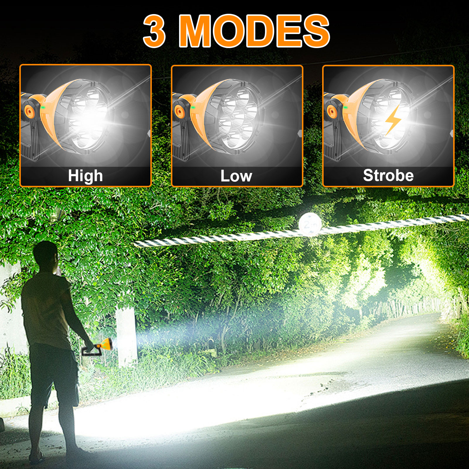 1000LM USB Rechargeable Outdoor Portable Long Range Searchlight FSH500picture4