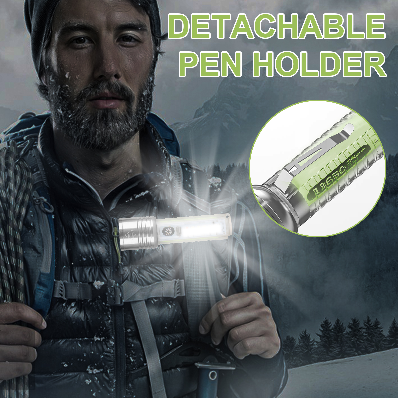 USB Rechargeable LED Zoomable Flashlight with Magnetic FSH520picture5