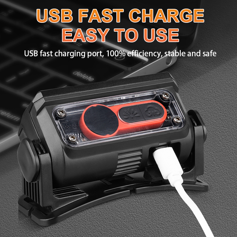Induction Rechargeable Outdoor Smart Screen Display Running Fishing Headlight HDL5400picture4