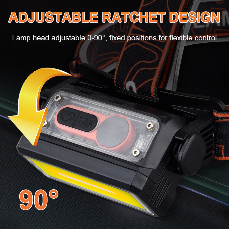 Induction Rechargeable Outdoor Smart Screen Display Running Fishing Headlight HDL5400picture5