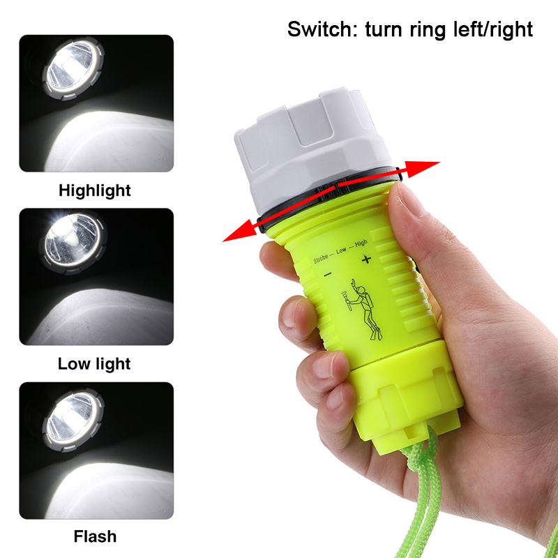 Underwater Swimming IP68 Waterproof LED Diving Flashlight DVL2000picture2