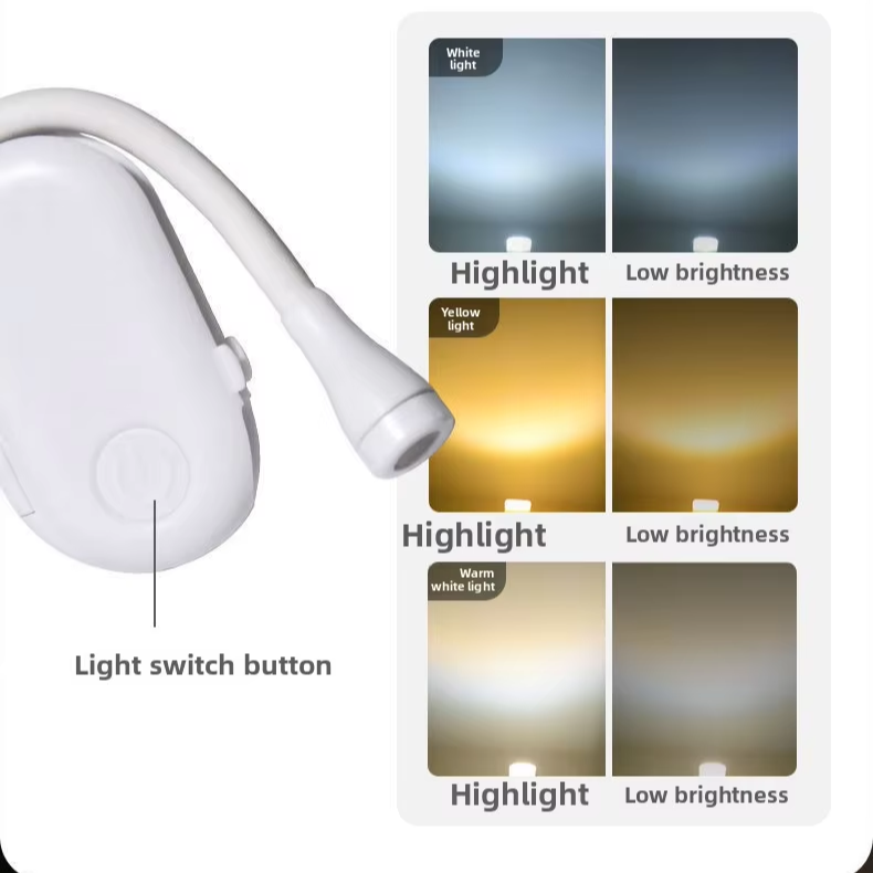USB Rechargeable Mini Energy-saving LED Book Light BOK1700picture3