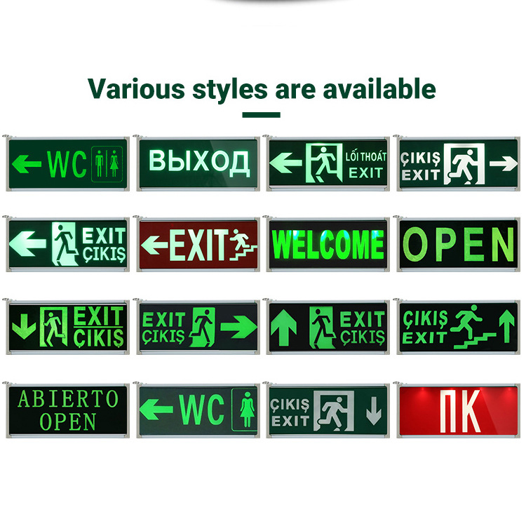 Rechargeable Red Exit Signs LED Fire Emergency Exit Light EXL140picture6