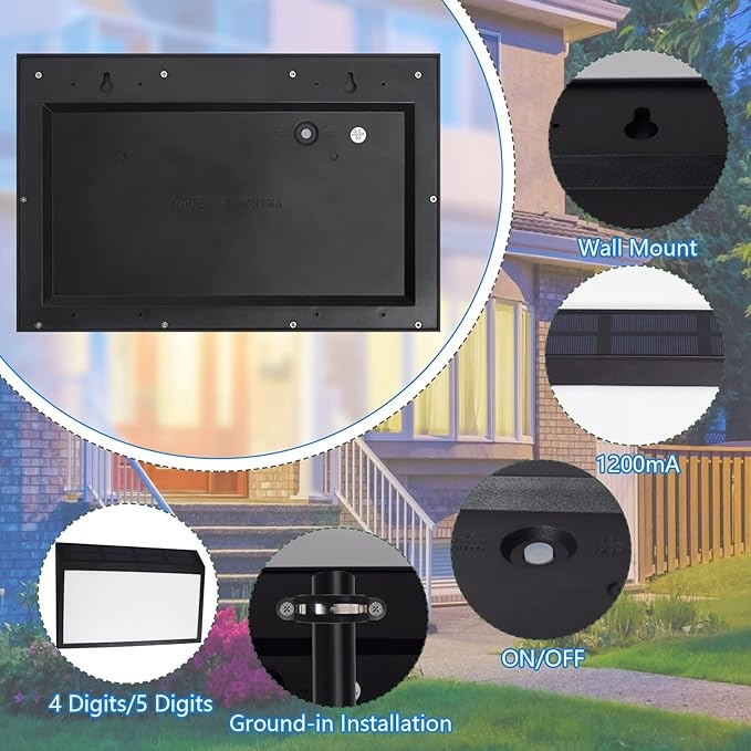 LED Solar Address Sign House Number DPL180picture3