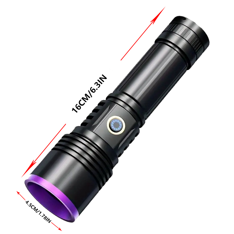 365nm Waterproof Rechargeable Type C USB 20W UV Flashlight UV430picture2
