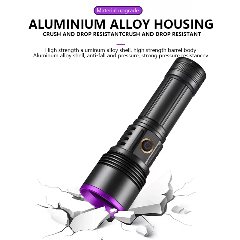 365nm Waterproof Rechargeable Type C USB 20W UV Flashlight UV430picture5