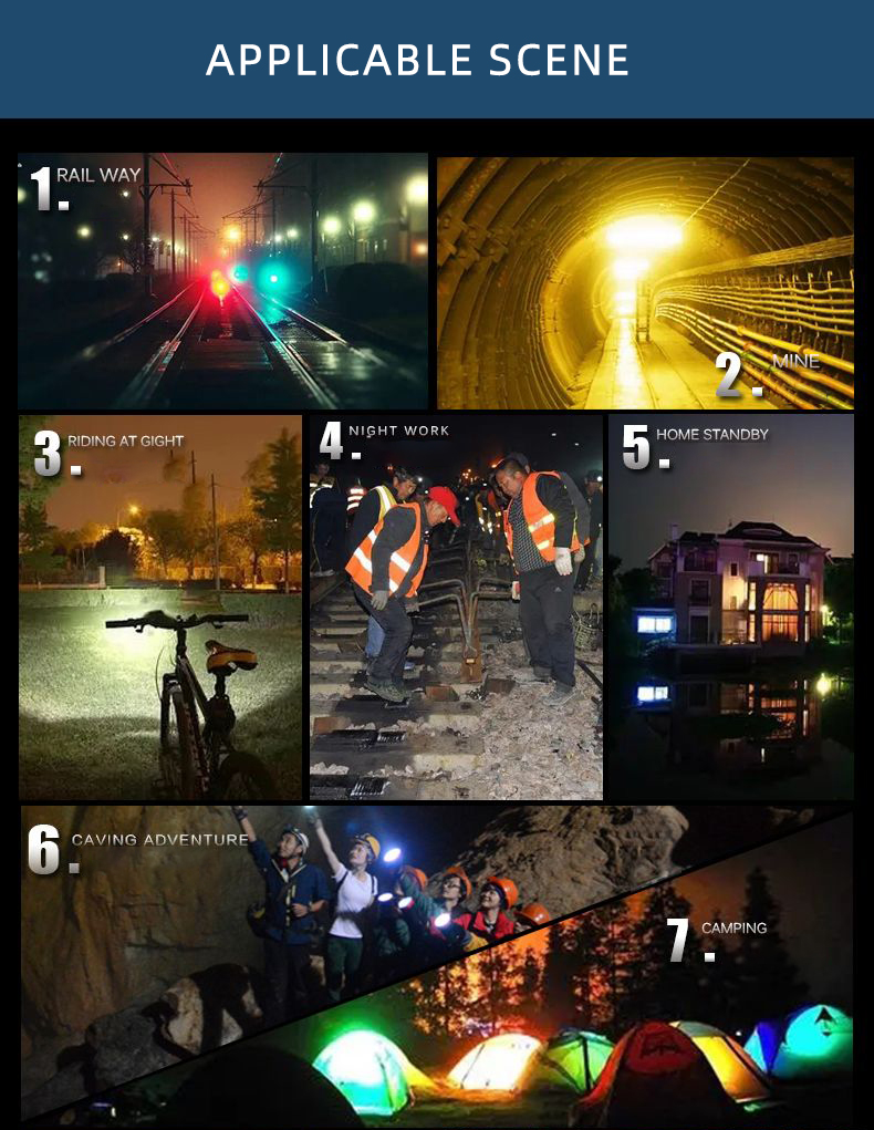 Portable High Beam LED Explosion-Proof Torch Flashlight PC Housing Search Light