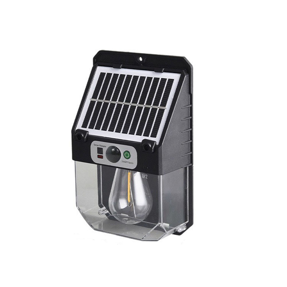 Outdoor Waterproof IP65 Solar Motion Sensor Tungsten Bulb Shaped Wall Light SWL2230