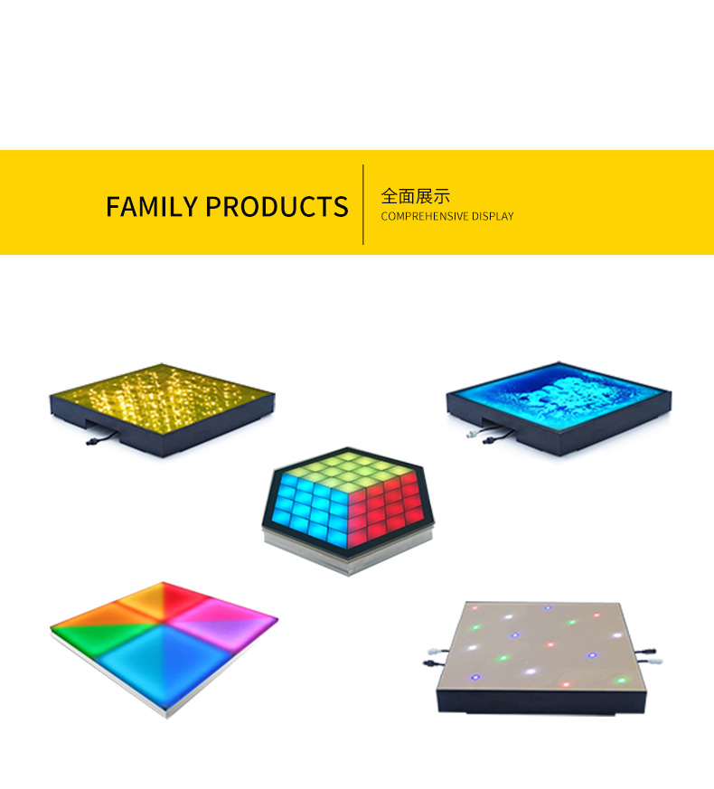 Led 3d Dance Floor Portable Dance Floor Panel Magnetic Led  Dance Floor Wedding Light for Stage Light