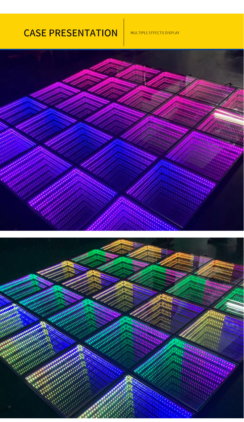Led 3d Dance Floor Portable Dance Floor Panel Magnetic Led  Dance Floor Wedding Light for Stage Light