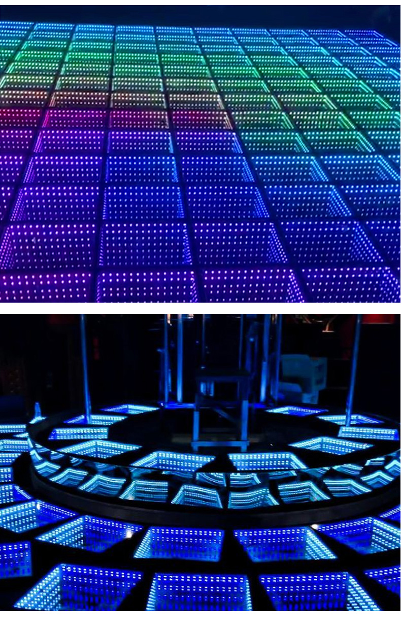 Led 3d Dance Floor Portable Dance Floor Panel Magnetic Led  Dance Floor Wedding Light for Stage Light