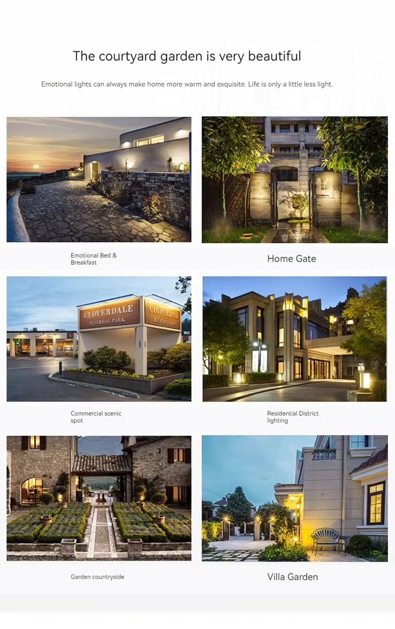 SYA-1409 Outdoor Lamp Post Patio Waterproof Pathway Landscape Bollard Lawn Lights for Yard Walkway