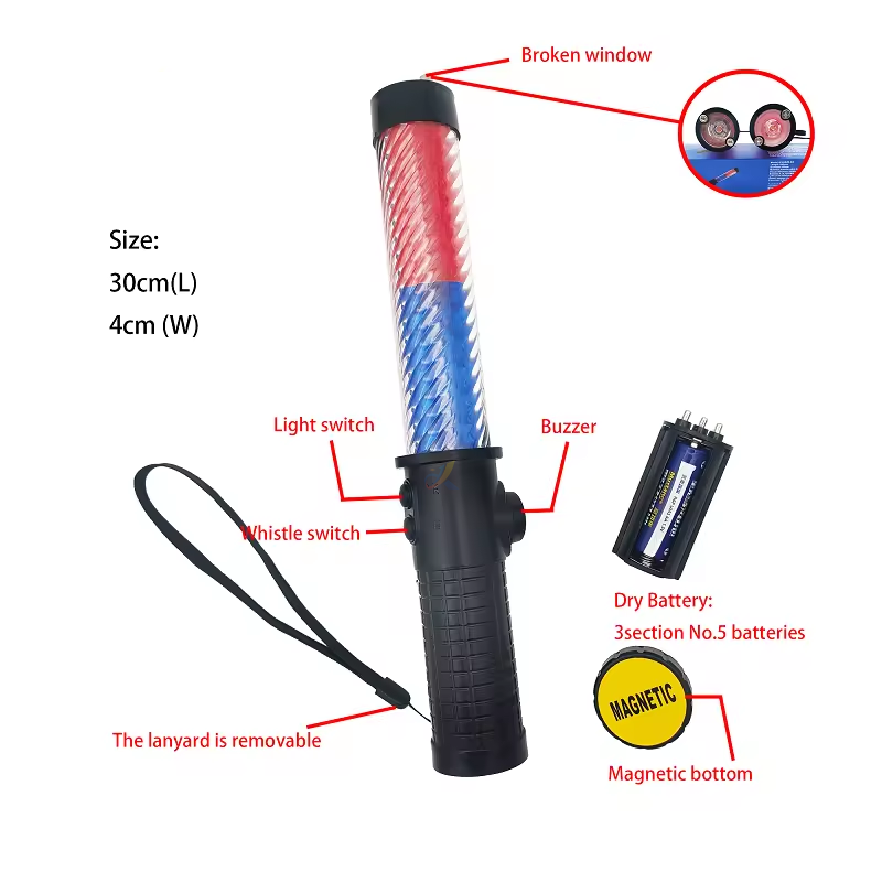 Rechargeable Red Blue Traffic Wand Baton Light TRB110picture2