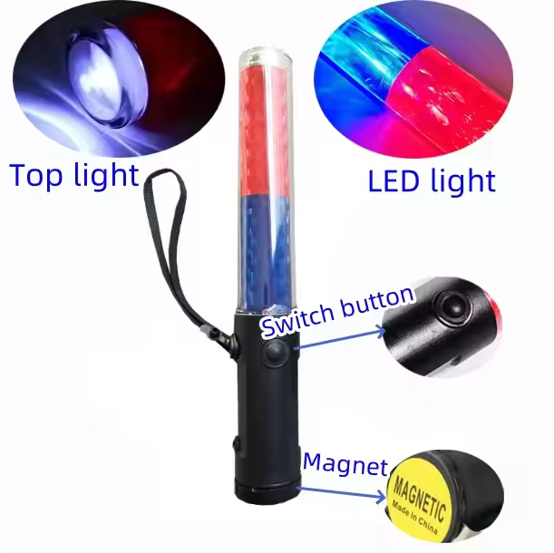 Red Yellow Blue Green LED Flashing Baton Traffic Wand TRB120picture3