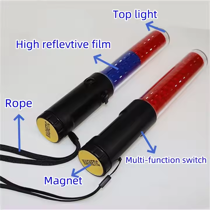 Red Yellow Blue Green LED Flashing Baton Traffic Wand TRB120picture5
