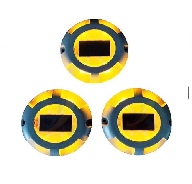 Aluminium Yellow Outdoor Solar LED Traffic Road Stud Light SRS170picture4