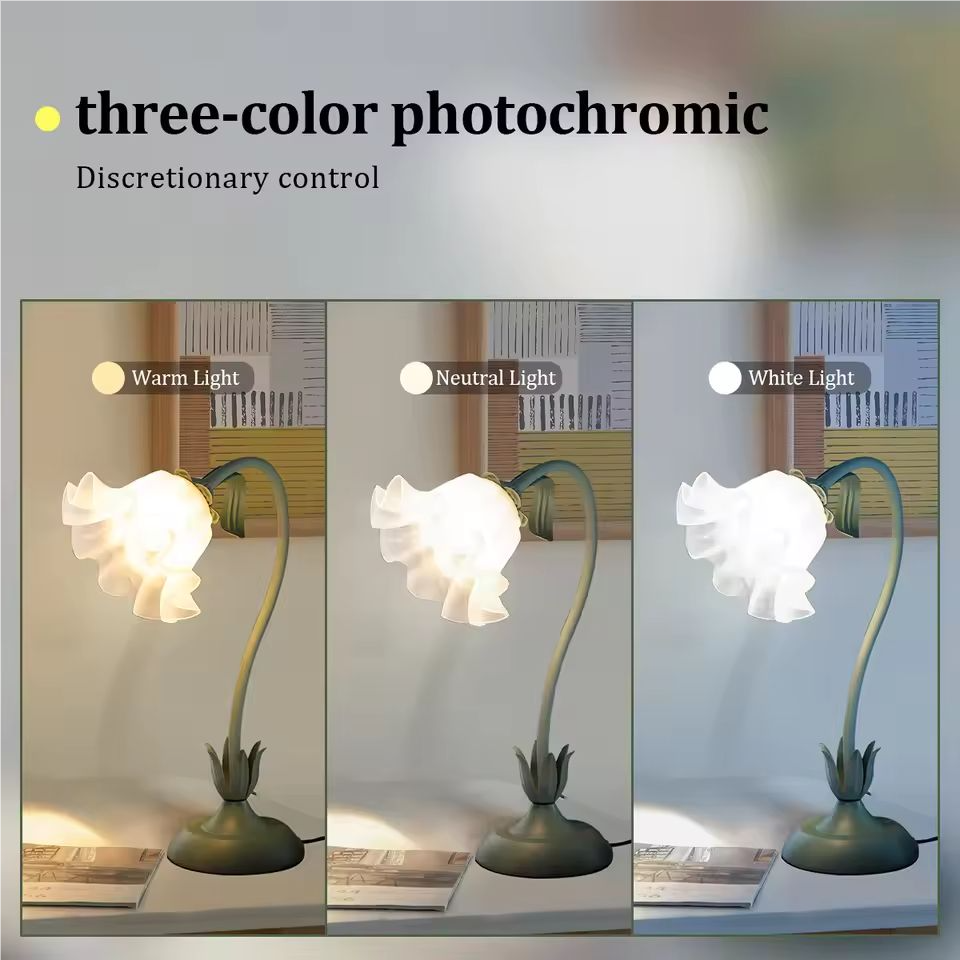 Flexible DIY Flower Green Table Light for Reading DTL2600picture5