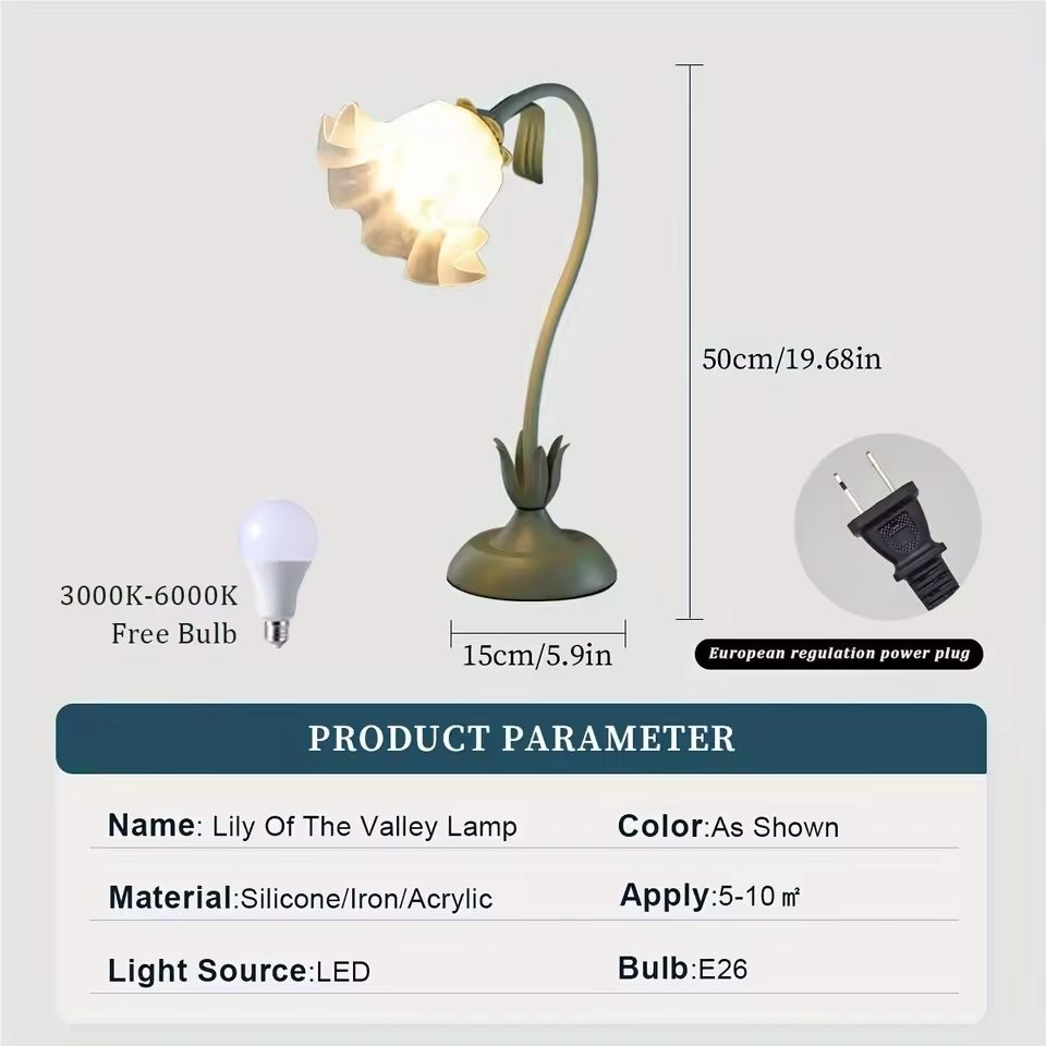 Flexible DIY Flower Green Table Light for Reading DTL2600picture6