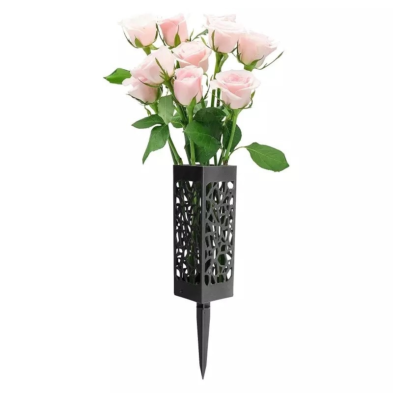 Waterproof Pastoral Garden Basket for Outdoor Courtyard Lawn Cemetery Tomb-Sweeping LED Light Cross-Border Fresh Flower Basket