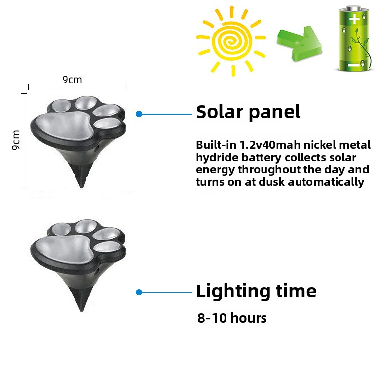 New Creative Outdoor Cat Paw Solar LED Light Waterproof IP65 SGR100picture2