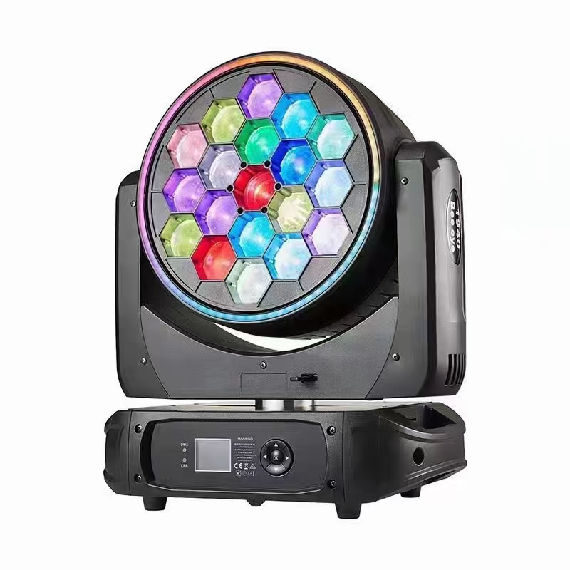 RGBW 4in1 19pcs 40W Amazing Effect Big Bee Eye Zoom Wash Led Moving Head Light Strip Lights for Disco Stage Nightclub Lighting