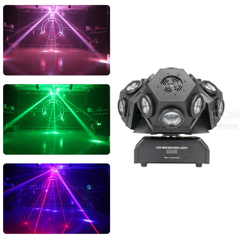 18pcs *3W 120W 3 Heads Beam Laser Led Stage Music Lighting SMH240picture2