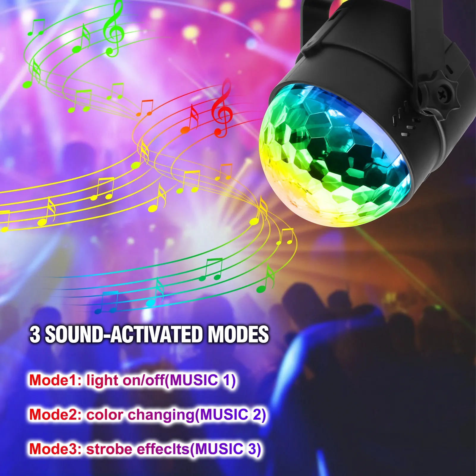 RGB LED Magic Ball Lamp 3 Beams Stage Disco Lighting DBL120picture3