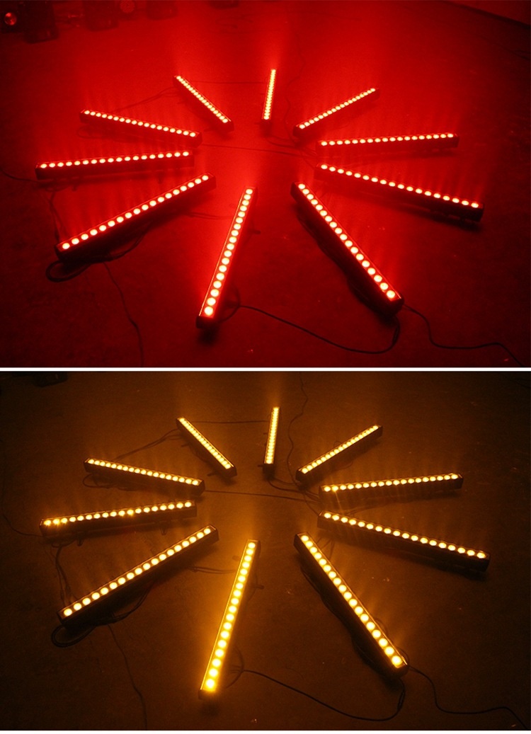 18 Px 10W Full RGBW LED Strip Wall Washer Dyeing Floodlight for Wedding Stage Light Show DMX512 Co<i></i>ntrol Aluminum Beam Lights