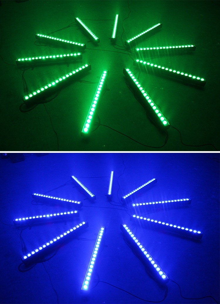 18 Px 10W Full RGBW LED Strip Wall Washer Dyeing Floodlight for Wedding Stage Light Show DMX512 Co<i></i>ntrol Aluminum Beam Lights