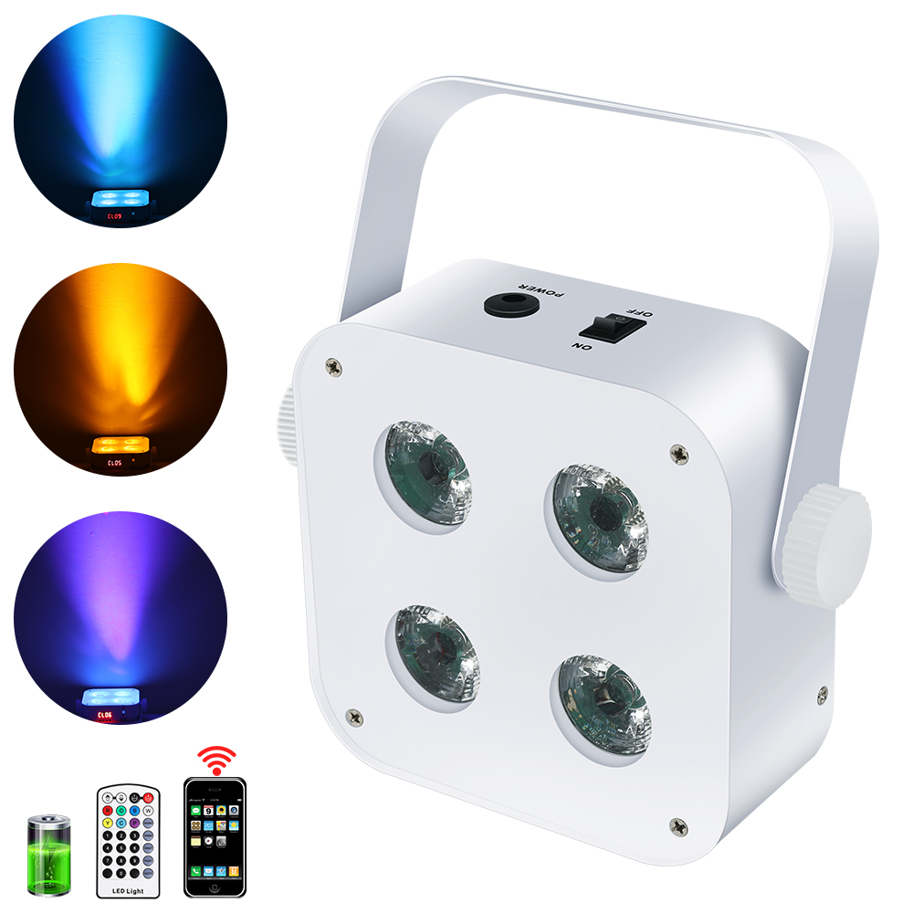 Mini 4x18W RGBWA UV 6in1 LED Battery Wireless DMX Par Light SPR450