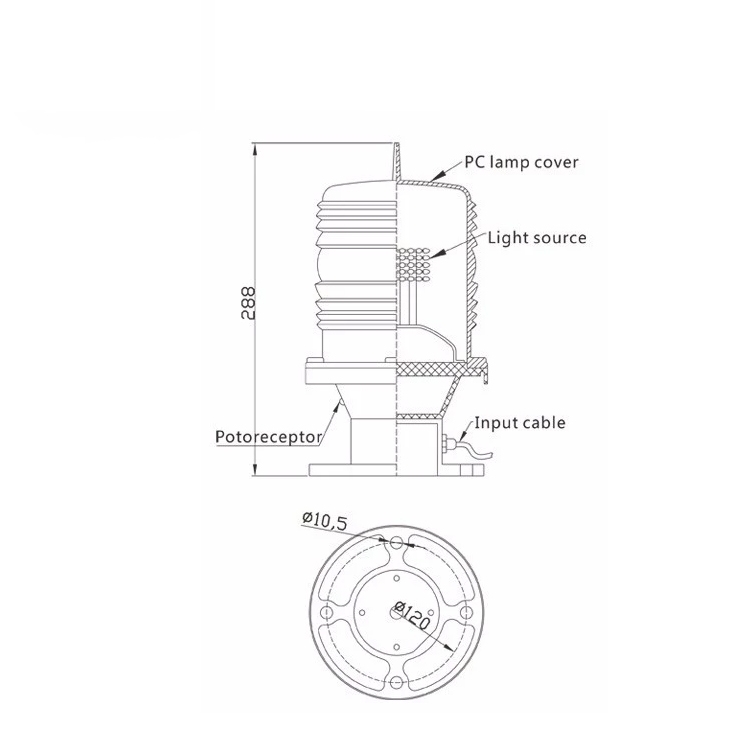 Double Solar Beacon Telecommunication Runway End Identifier Lamp Telecom Warning Light Wholesale Signal Tower With Buzzer